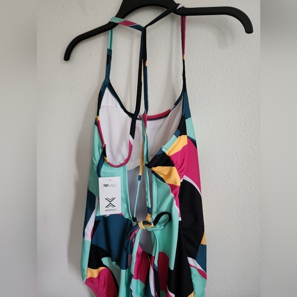 Xersion One Piece Removable Padded Cups Adjustable Back Swimsuit Sz XXL (NWT) - Picture 6 of 12